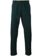 Ami Alexandre Mattiussi Seamless Chino Trousers, Men's, Size: Large, Green, Cotton/spandex/elastane
