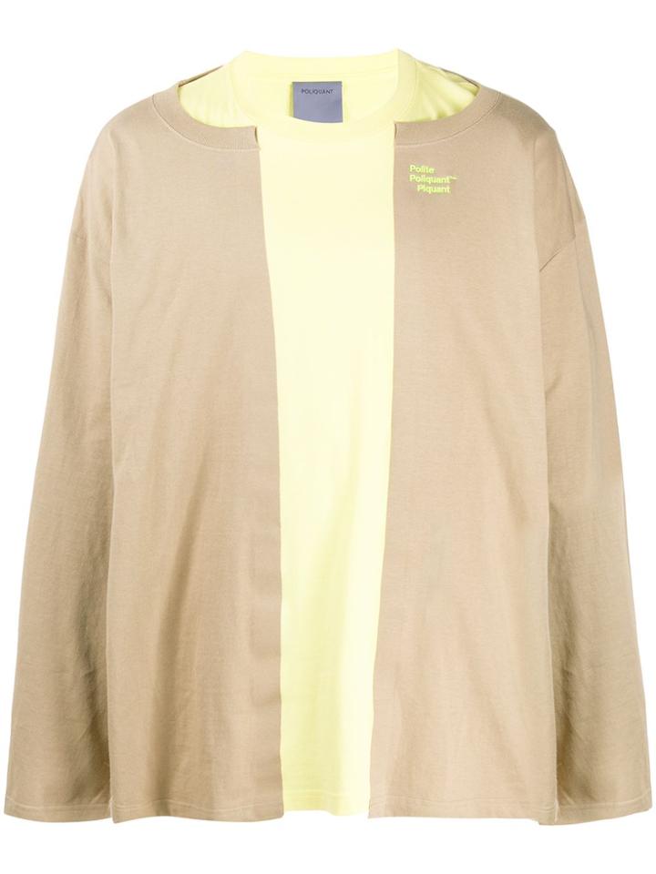 Poliquant Colour-block Sweater - Neutrals