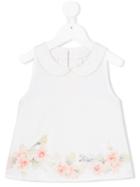 Lapin House - Floral Print Top - Kids - Cotton - 8 Yrs, Girl's, Nude/neutrals
