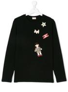 Elisabetta Franchi La Mia Bambina Multiple Patches Longsleeved T-shirt