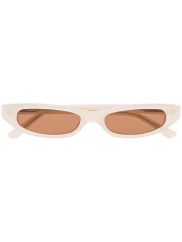 Dmybydmy Reese Slim Cat-eye Sunglasses - White