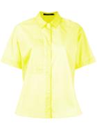 Sofie D'hoore Short Sleeve Button Up Shirt, Women's, Size: 40, Yellow/orange, Cotton