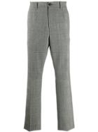 Versace Checkered Tailored Trousers - Grey