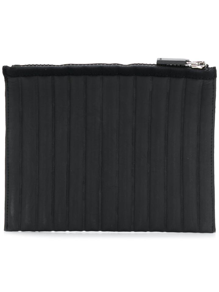 No Ka' Oi Striped Quilt Purse - Black