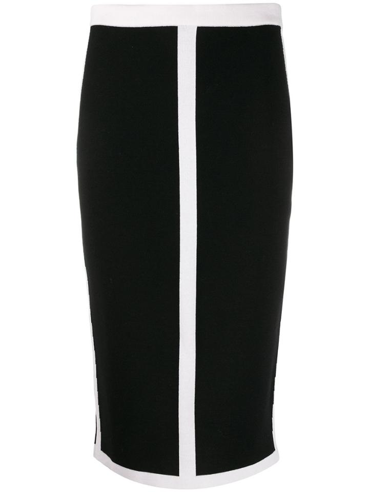 Escada Colour Block Pencil Skirt - Black