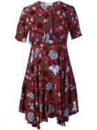 A.l.c. Floral Print Dress, Women's, Size: 6, Red, Silk