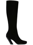 Ann Demeulemeester Camoscio Knee High Boots - Black