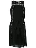 Michael Michael Kors Embellished Pleated Dress - Black