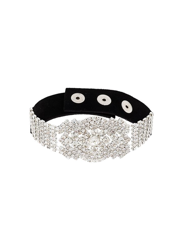 Manokhi Faux-crystal Embellished Choker - Black