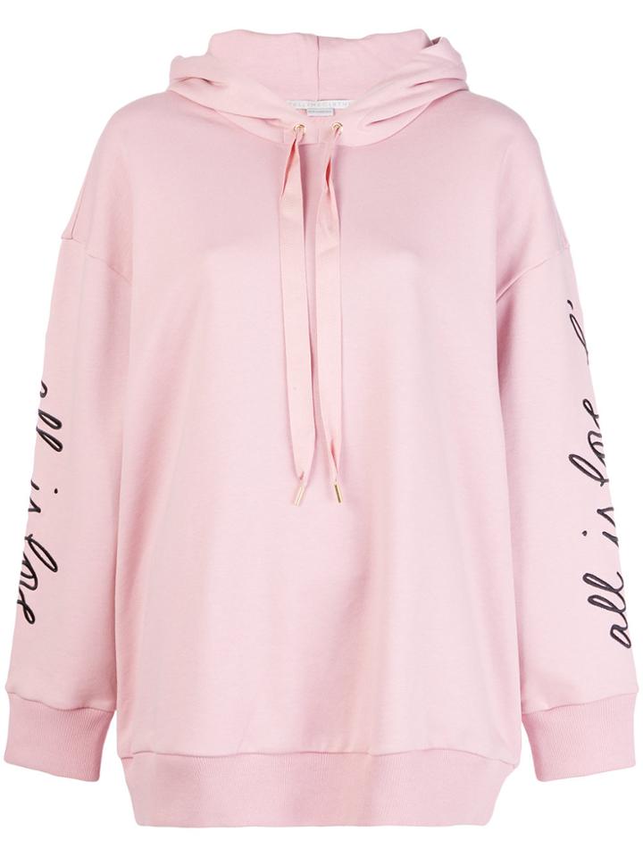 Stella Mccartney All Is Love Embroidered Hoodie - Pink & Purple