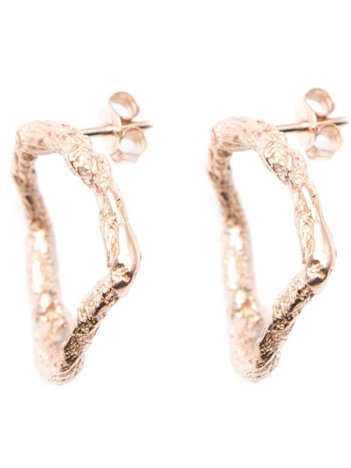 Niza Huang Illusion Circle Studs, Women's, Metallic, Rose Gold Plated Sterling Silver