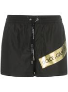 Dolce & Gabbana Logo Tape Swim Shorts - Black