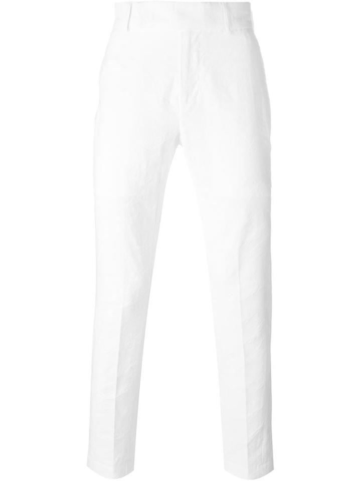 Ann Demeulemeester 'brisk' Trousers, Men's, Size: Small, White, Cotton/linen/flax/rayon