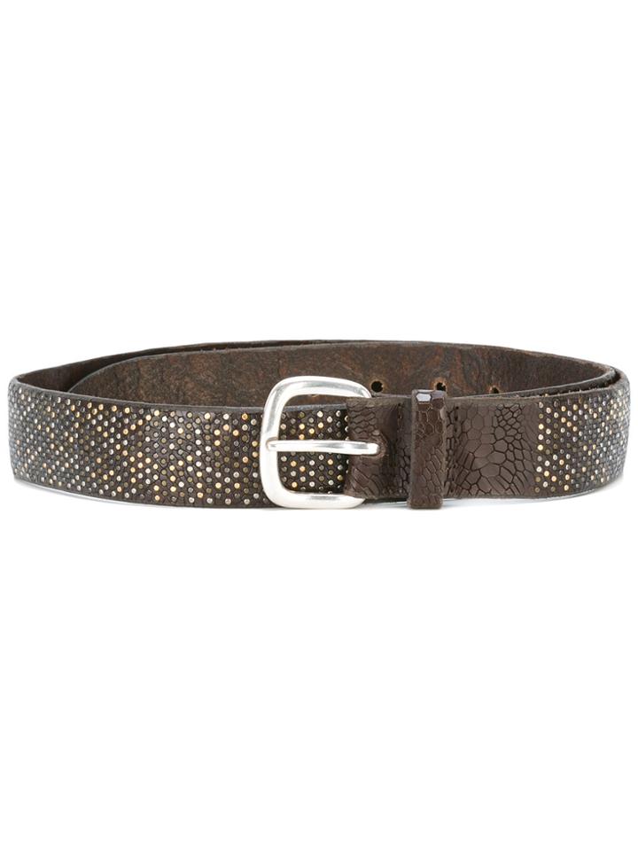 Orciani Embellished Belt - Brown