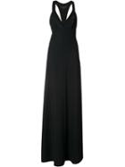 Derek Lam Long Flared Dress, Women's, Size: 38, Black, Polyamide/viscose