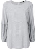 Steffen Schraut - Polka Dot Blouse - Women - Silk/spandex/elastane - 40, Grey, Silk/spandex/elastane