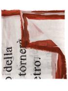 Faliero Sarti Oversized Slogan Print Scarf - Red