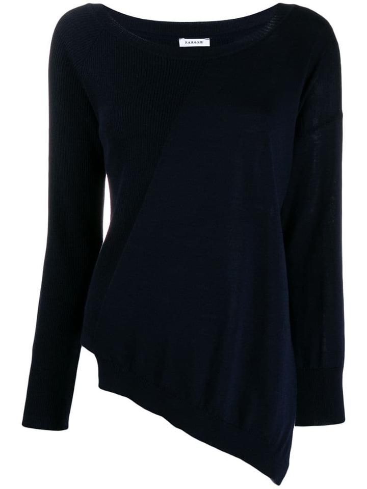 P.a.r.o.s.h. Curved Sweatshirt - Blue