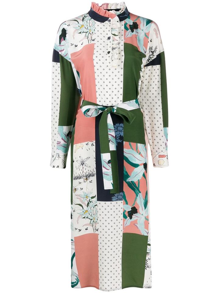 Tory Burch Patchwork Shirt Dress - White