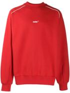 Ader Error Logo Print Sweatshirt - Red