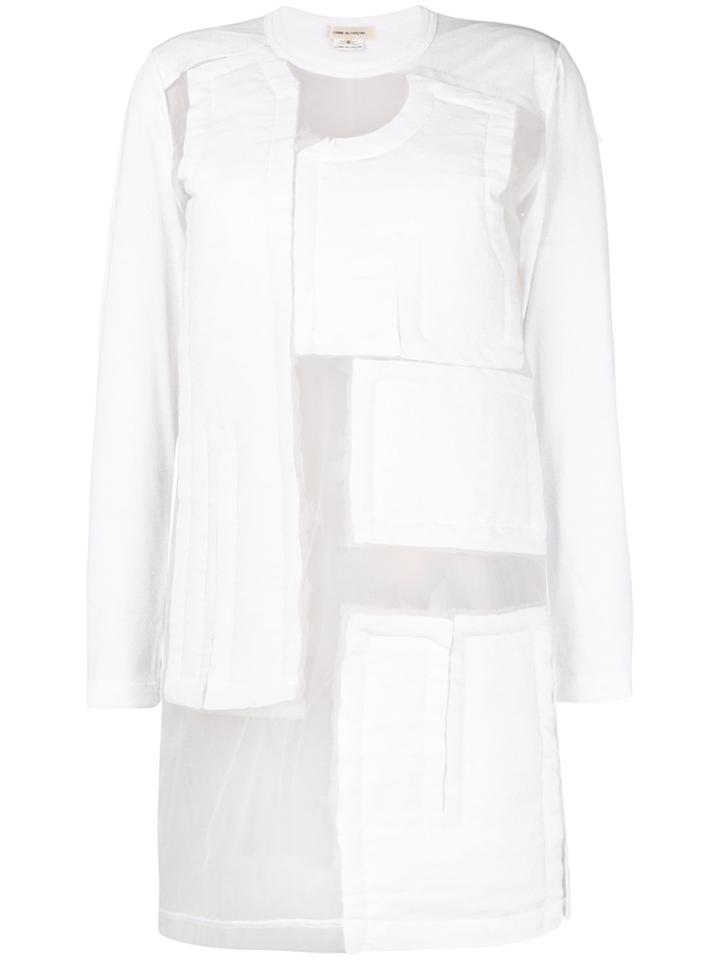 Comme Des Garçons Deconstructed Panel Dress - White
