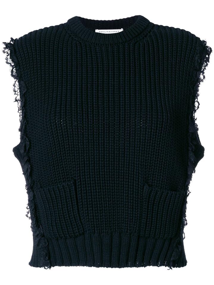 Philosophy Di Lorenzo Serafini Pocket Knitted Pullover - Black