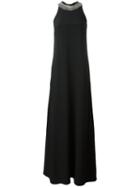 Brunello Cucinelli Stoned Collar Dress, Women's, Size: Small, Black, Silk/acetate
