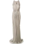 Rick Owens Lilies Draped Evening Dress - Grey