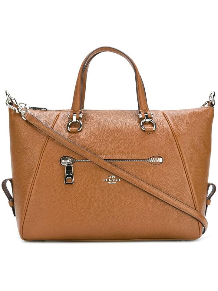 Coach External Zipped Pocket Tote - Brown
