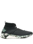 Diesel Sock-style Low Top Sneakers - Black