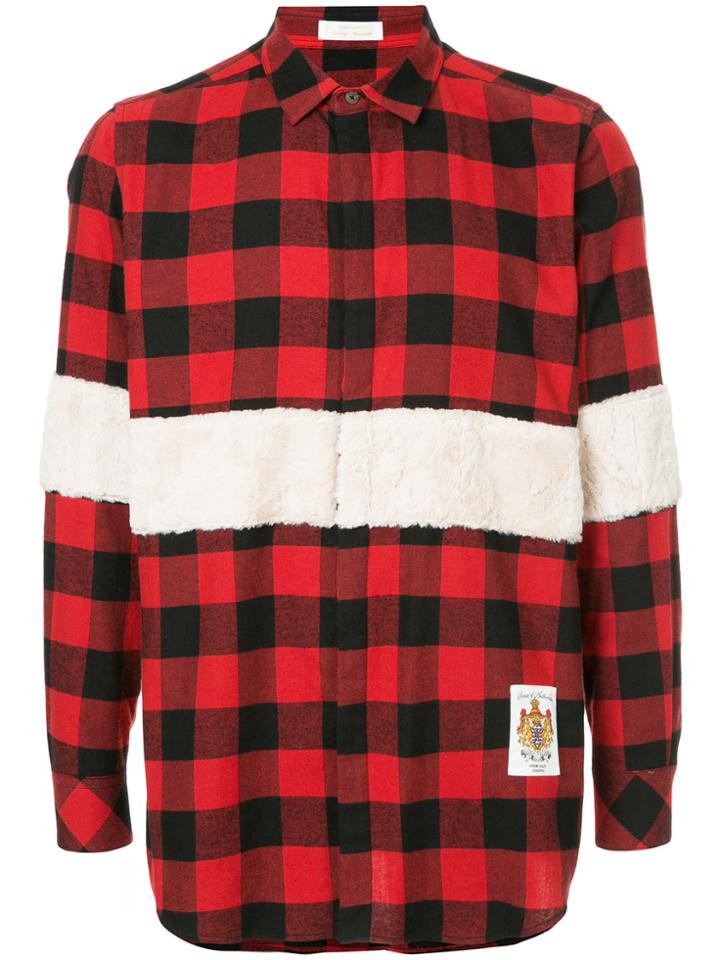 Education From Youngmachines Furry Checked Shirt - Red