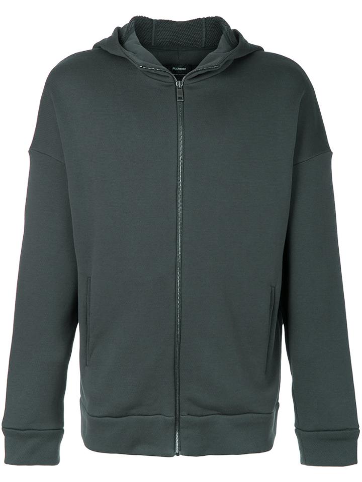 Jil Sander Zipped Hoody - Grey