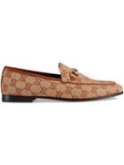 Gucci Gucci Jordaan Gg Canvas Loafers - Neutrals