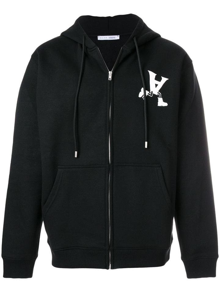 1017 Alyx 9sm Globe Trotting Zip Up Hoodie - Black