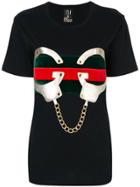 Nil & Mon Chain Embroidered T-shirt - Black