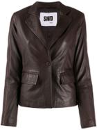 S.w.o.r.d 6.6.44 Fitted Leather Jacket - Brown