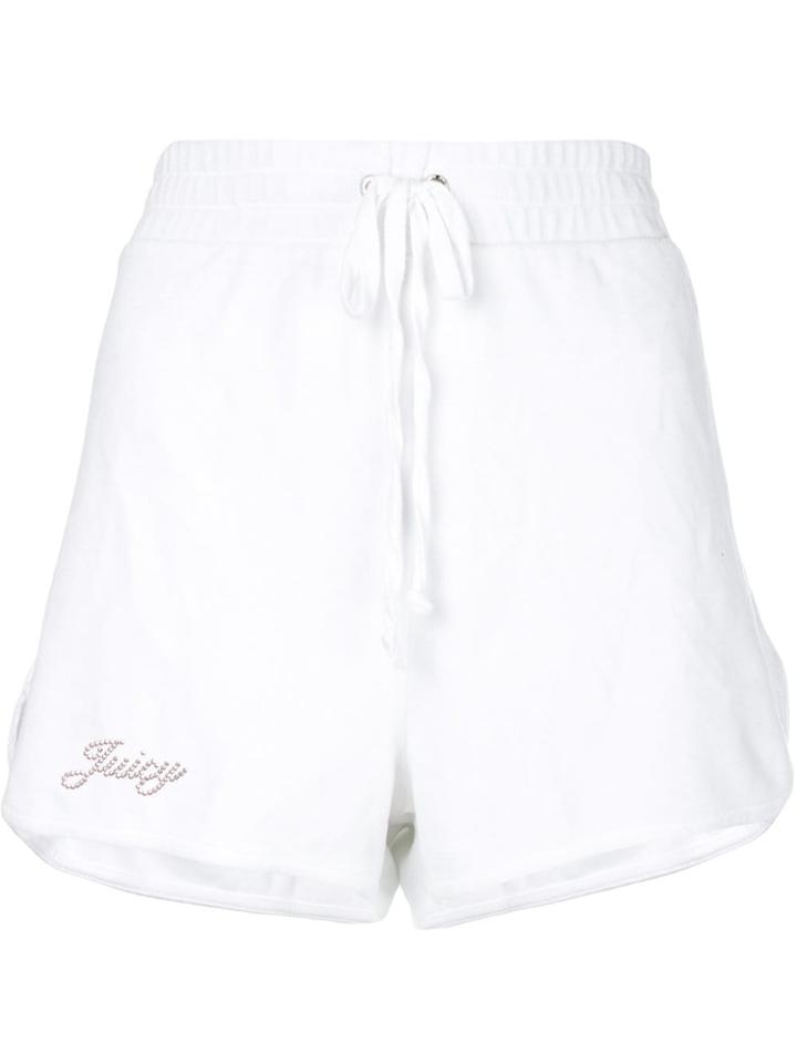 Juicy Couture Swarovski Personalisable Velour Shorts - White