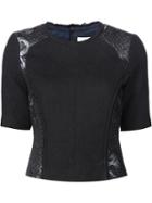 3.1 Phillip Lim Cropped Deconstructed Top