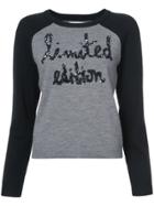 Alice+olivia Sequin Embroidered Sweater - Grey