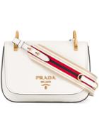Prada Pattina Shoulder Bag - White