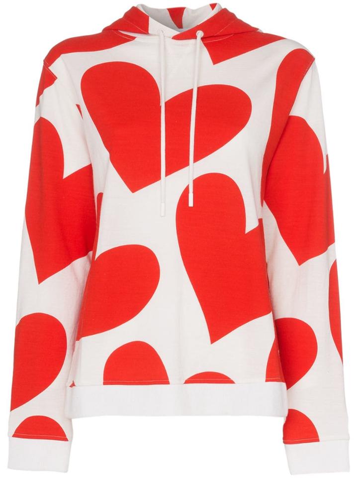 House Of Holland X Woolmark Heart Print Hooded Merino Wool Jumper -