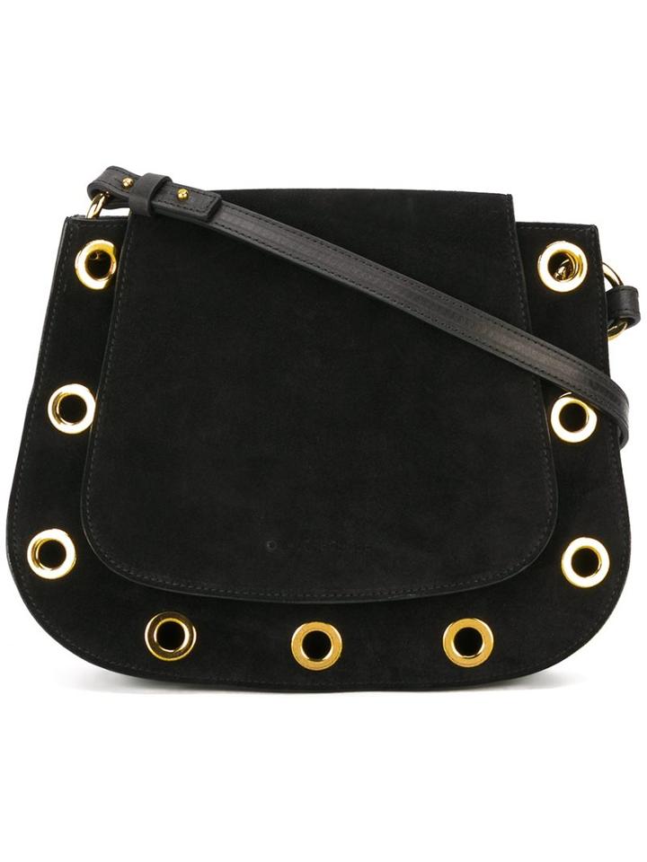 L'autre Chose Eyelets Detailing Crossbody Bag, Women's, Black