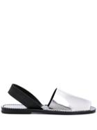Proenza Schouler Sling Back Peep Toe Sandals - Metallic