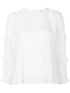 Isabel Marant Étoile - Embroidered Top - Women - Cotton - 40, White, Cotton