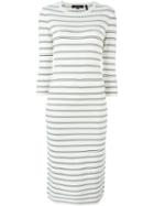 Theory Striped Fitted Midi Dress