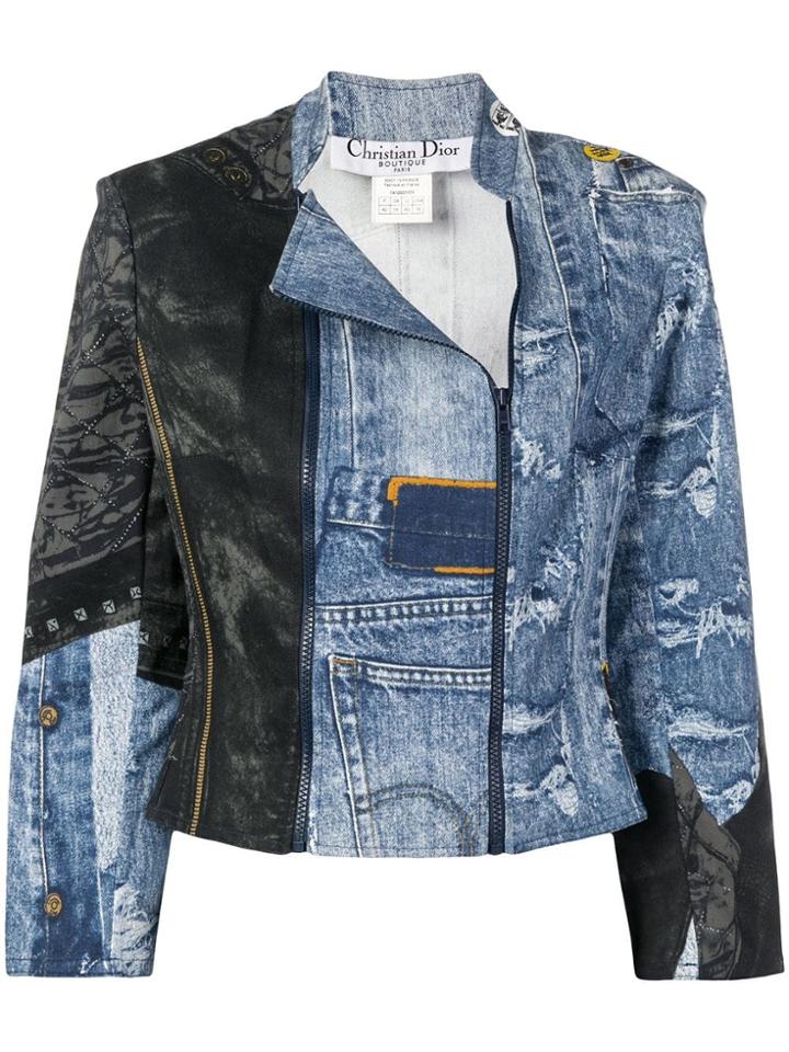 Christian Dior Pre-owned Denim Printed Jacket - Blue
