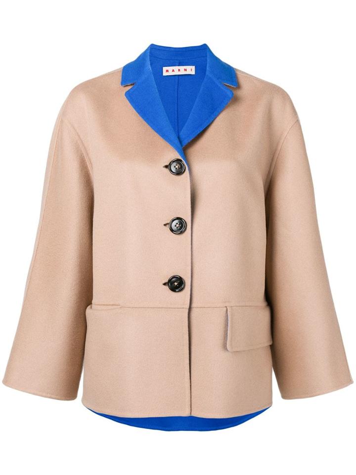 Marni Two Tone Button-down Jacket - Neutrals