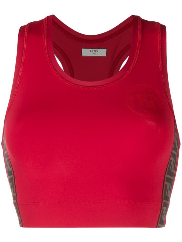 Fendi Fendi Silk - Woman - Bra Ssiere Fendirama Fitness - Red