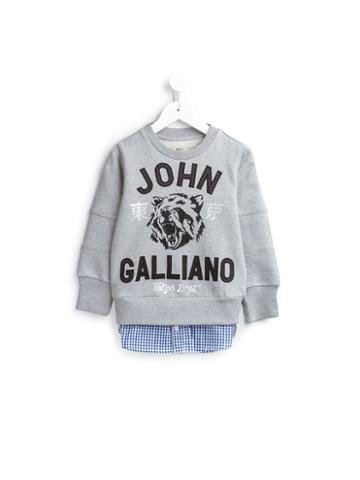 John Galliano Kids Bear Print Logo Sweatshirt