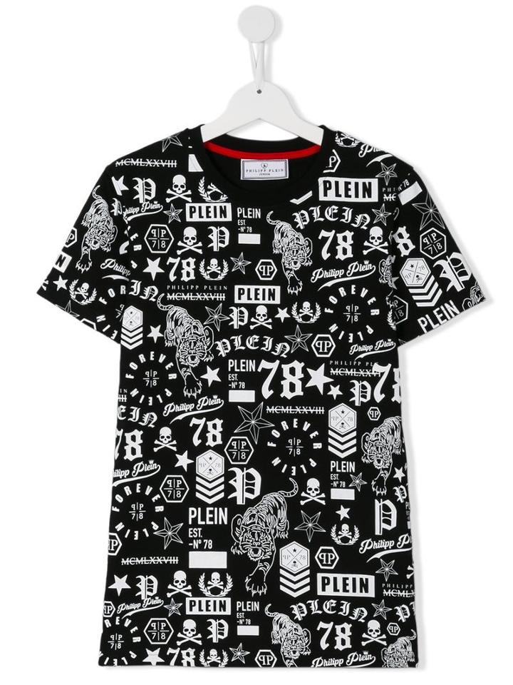 Philipp Plein Kids Emerald T-shirt, Boy's, Size: 14 Yrs, Black